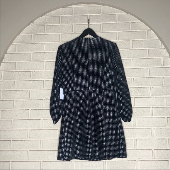 MAKE OFFER Revolve ASTR The Label Blazer Dress Black Metallic Size Medium NWT - Picture 4 of 11